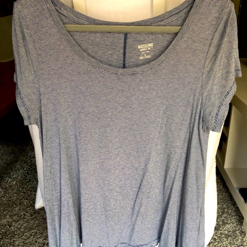 Striped flow tee shirt